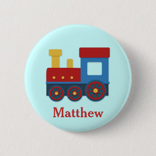Cute and Colourful Train for Boys 2 Inch Round Button