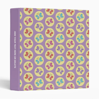 Cute and Colourful Whimsical Butterflies Pattern Binder