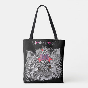 Cute and Colourful Yorkshire Terrier Tote Bag