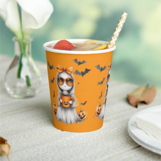 Cute and coquettish Halloween Littke GirlPaper cup