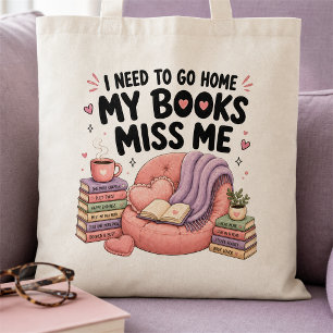 Cute and Cozy Book Lover Funny Reader Gift Tote Bag
