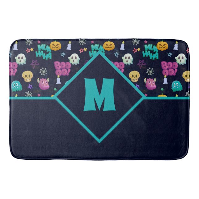 CUTE AND CREEPY HALLOWEEN BATH MAT (Front)