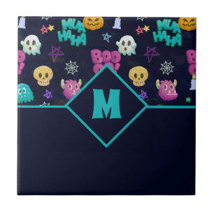 CUTE AND CREEPY HALLOWEEN   TILE