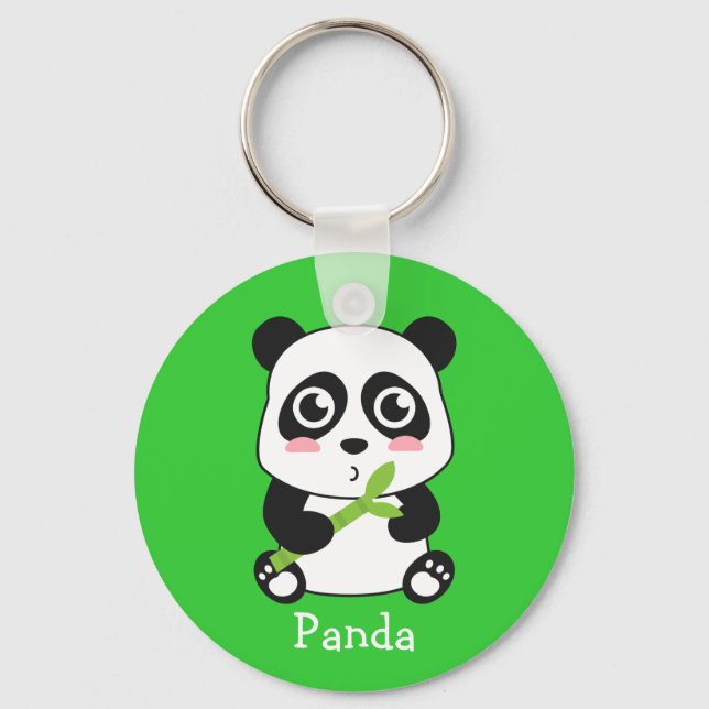 Cute and Cuddly Baby Panda Keychain (Front)