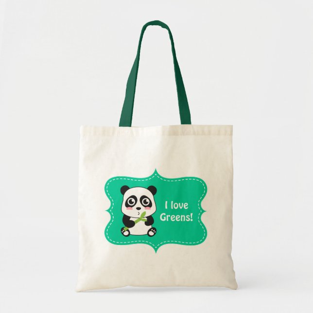 Cute and Cuddly Baby Panda Tote Bag (Front)
