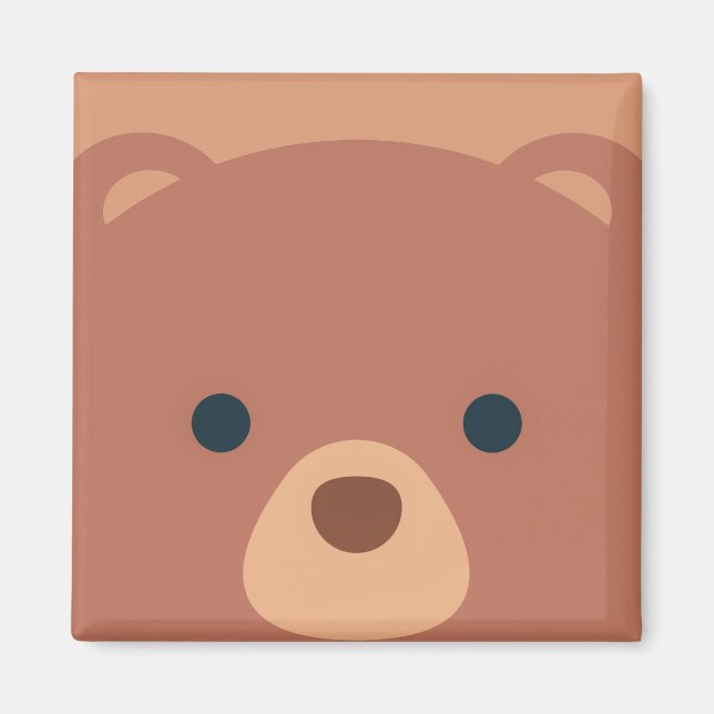 Cute and Cuddly Brown Bear | Magnet (Front)