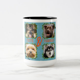 Cute and Cuddly Custom Pet Photo Collage Mug