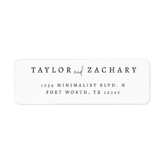Cute and cursive return address label