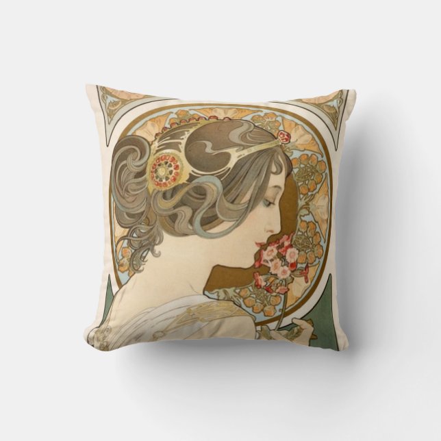 Cute and decorative floral throw pillow (Front)