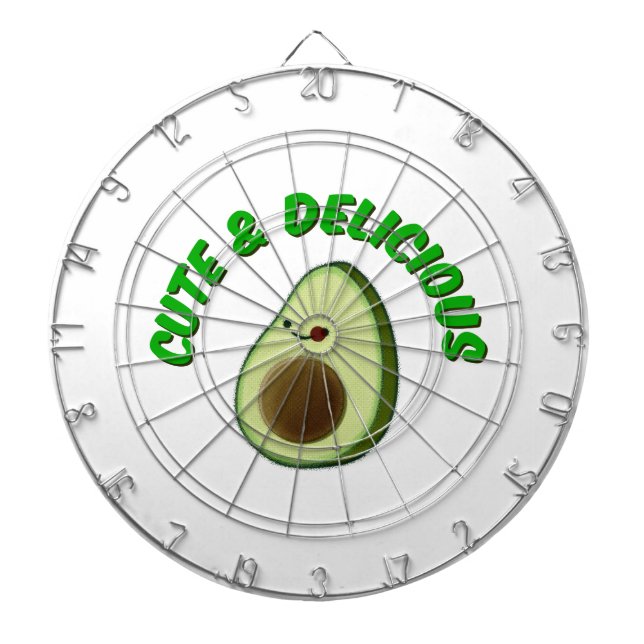 Cute And Delicious Avocado Dartboard (Front)