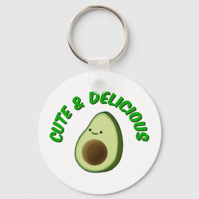 Cute And Delicious Avocado Keychain (Front)