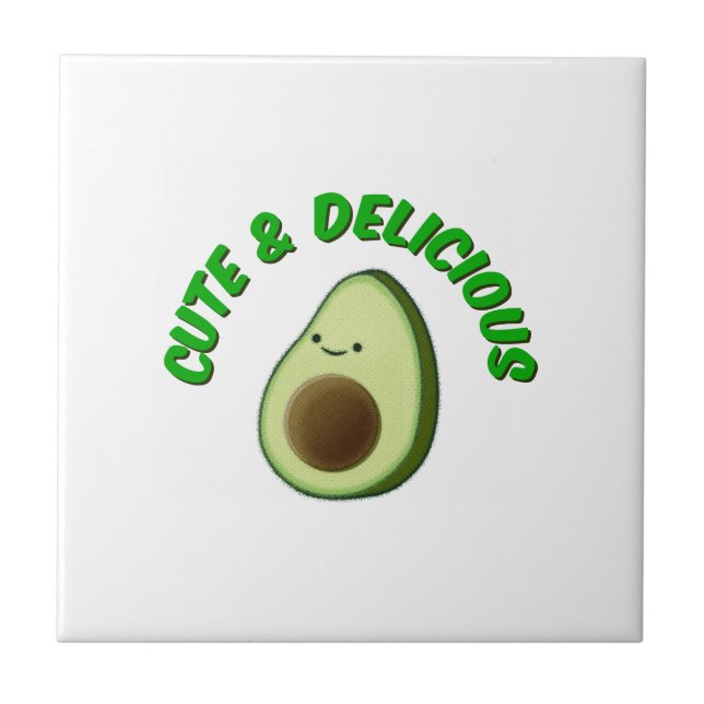 Cute And Delicious Avocado Tile (Front)