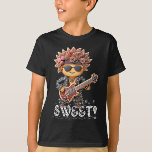 Cute And Edgy Christmas Gingerbread Rockstar Fun T-Shirt