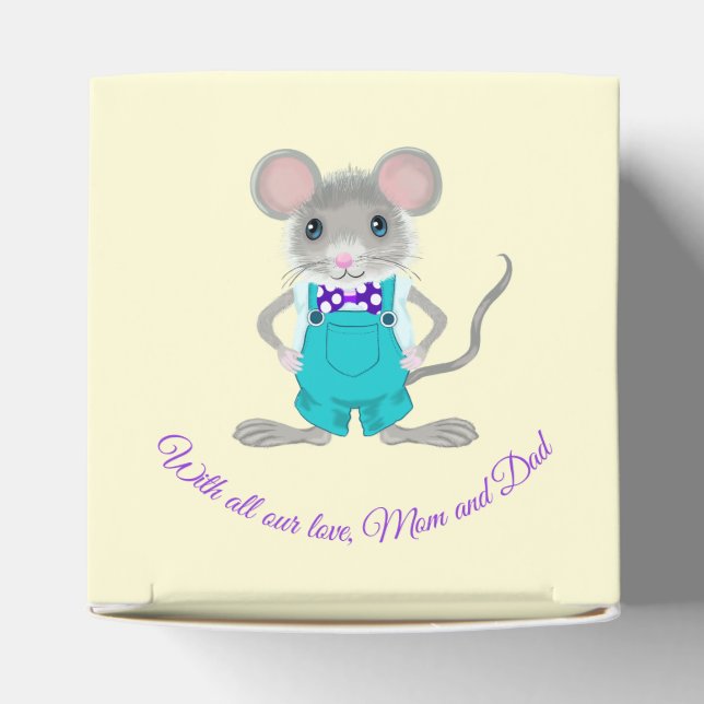 Cute and elegant little mouse favor box (Top)