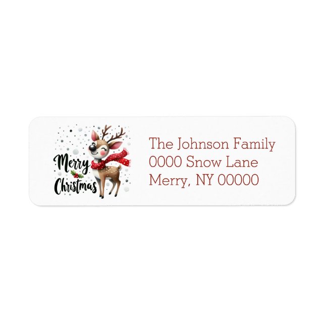 Cute and Festive Holiday Reindeer (Front)