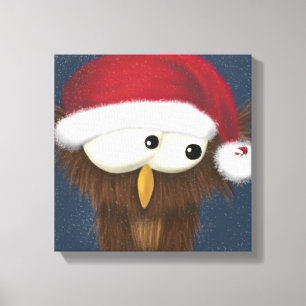 Cute and Festive Owl Canvas Print