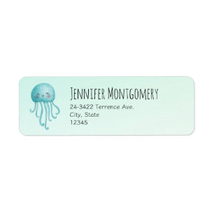 Cute and Fun Blue-Green Jellyfish Address