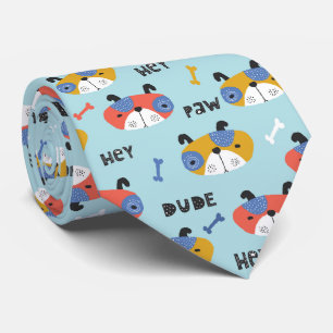 Cute and Fun Dog Pattern Tie