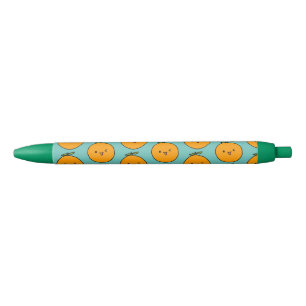Cute and Fun Kawaii Orange Writing Black Ink Pen
