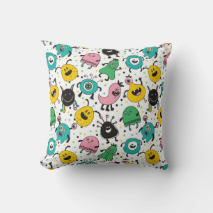 Cute And Fun Monsters Throw Pillow