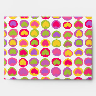 Cute and Fun Multicolor Valentine's Day Hearts  Envelopes