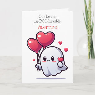 Cute and Fun Our Love is Un-BOO-lievable Valentine Holiday Card