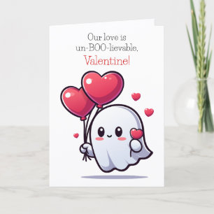 Cute and Fun Our Love is Un-BOO-lievable Valentine Holiday Card