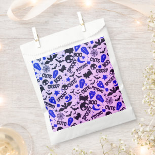Cute and Fun Purple, Blue and Black Halloween Favour Bag