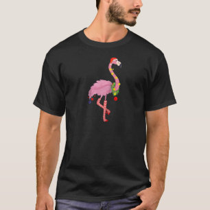Cute and Fun Tropical Flamingo Christmas Raglan Ba T-Shirt