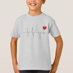 Cute And Funky Love Red Heart Rate T-Shirt