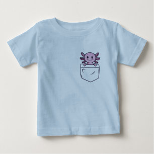 Cute and Funny Axolotl in pocket T-Shirt Classic R
