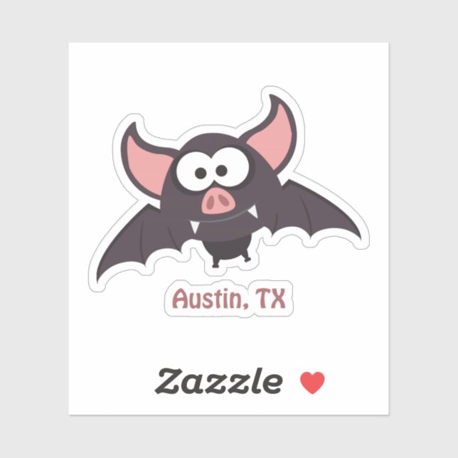 Cute and Funny Cartoon Austin Texas Bat (Sheet)