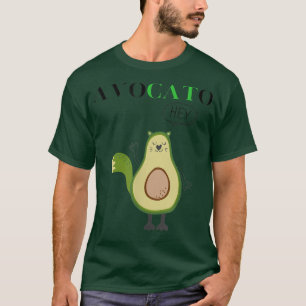 Cute and funny Cat avocado graphic for womens T-Shirt