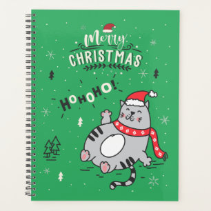 Cute and Funny Cat Christmas joyful Greetings Planner