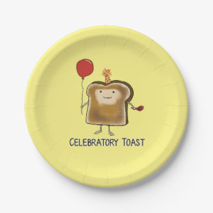 Cute and Funny Celebratory Toast Paper Plate