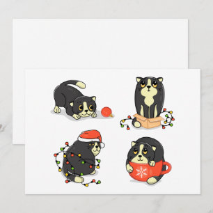 Cute and Funny Christmas Cats Holiday Card