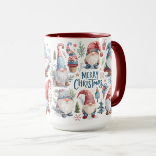 Cute and funny Christmas gnomes Mug