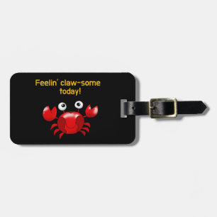 Cute and Funny Crab Design for Ocean Lovers Luggage Tag