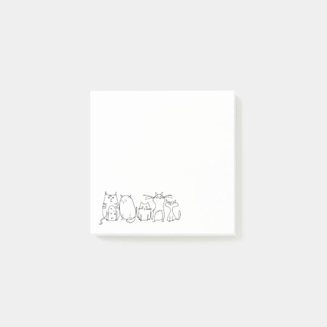 Cute and Funny Crazy Cat Lady Post-it Notes (Front)