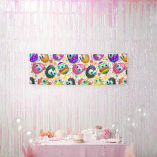 Cute and Funny Easter Eggs Cartoon Banner