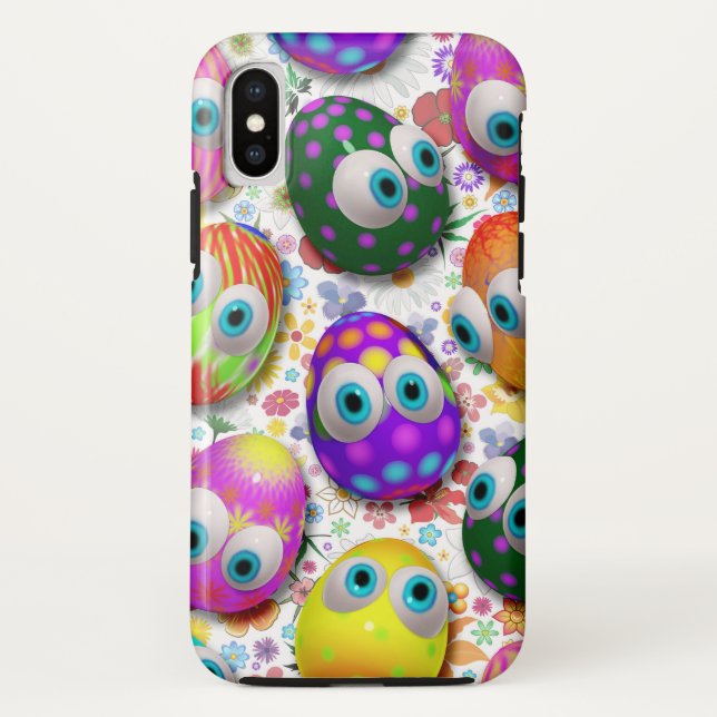 Cute and Funny Easter Eggs Cartoon Case-Mate iPhone Case (Back)