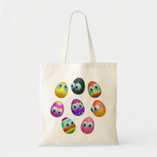 Cute and Funny Easter Eggs Cartoon Tote Bag