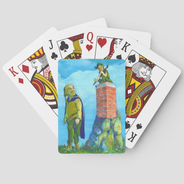 Cute and Funny Elf Designed Poker Playing Cards (Back)