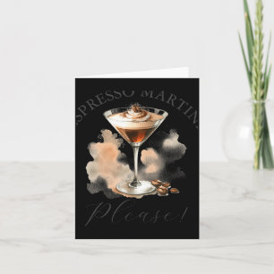 Cute And Funny Espresso Martini  Card