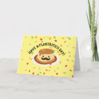 Cute and Funny Flantastico Moustache Flan Birthday
