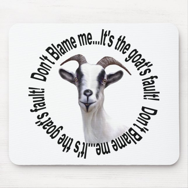 Cute and Funny Goat Mousepad (Front)