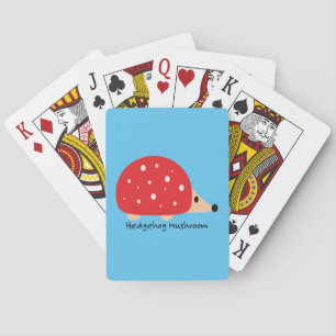 Cute and Funny Hedgehog Mushroom Playing Cards