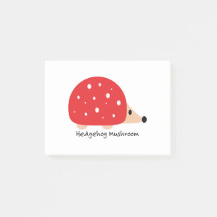Cute and Funny Hedgehog Mushroom Post-it Notes
