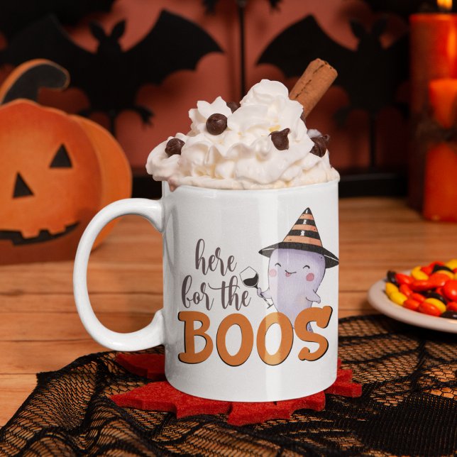 Cute And Funny Here For The Boos Halloween Coffee Mug (Cute And Funny Here For The Boos Halloween Coffee Mug)