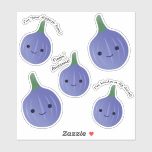 Cute and funny Kawaii Figs Sticker Set